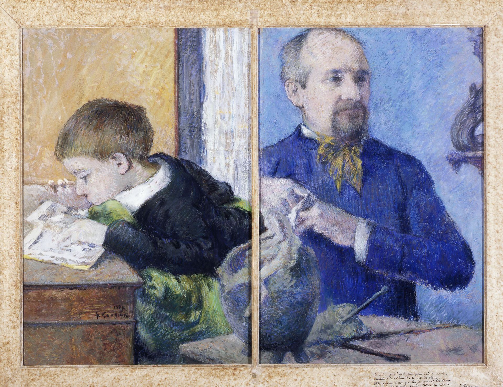 paul gauguin, le sculpteur aube et son fils emile. pastel, 1882. (c) petit palais  roger-viollet.jpg