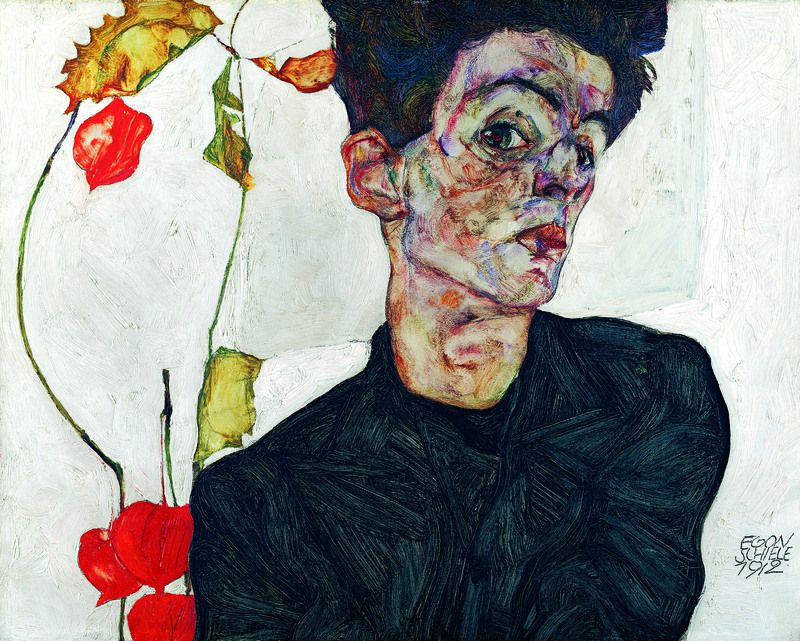 egon schiele, self-portrait with chinese lantern plant, 1912 (c) leopold museum, vienna, inv. 453.jpg