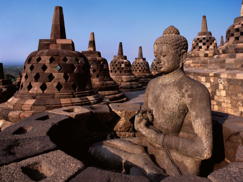 Le temple de Borobudur en Indonésie