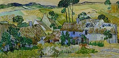 Chaumières sur une colline près d’Auvers Van Gogh