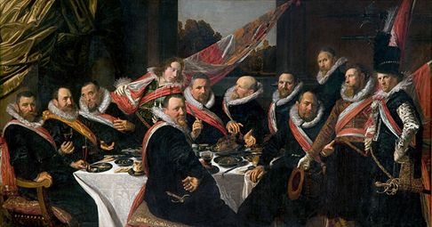 Le Banquet des officiers de la garde civique de Saint-Georges, peint en 1616.