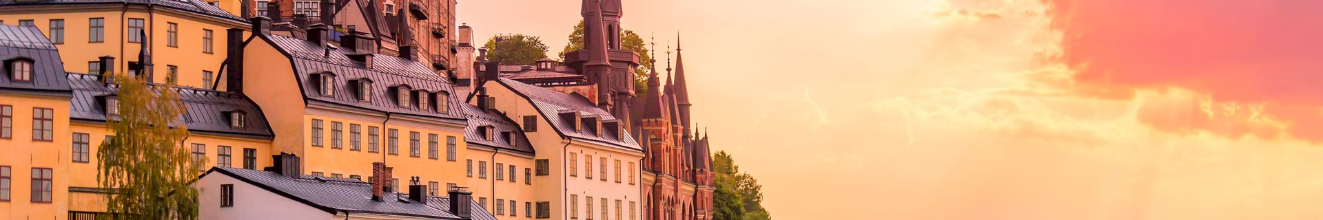 Coucher de soleil sur Stockholm