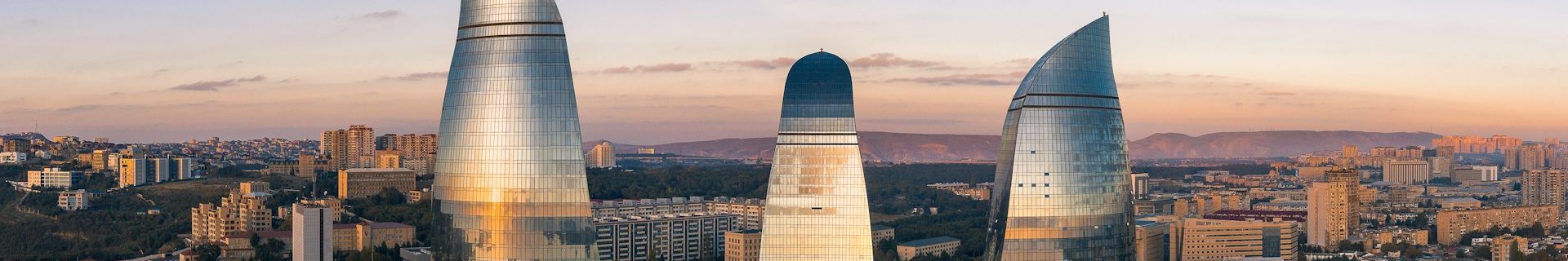 Les tours de feu, à Bakou