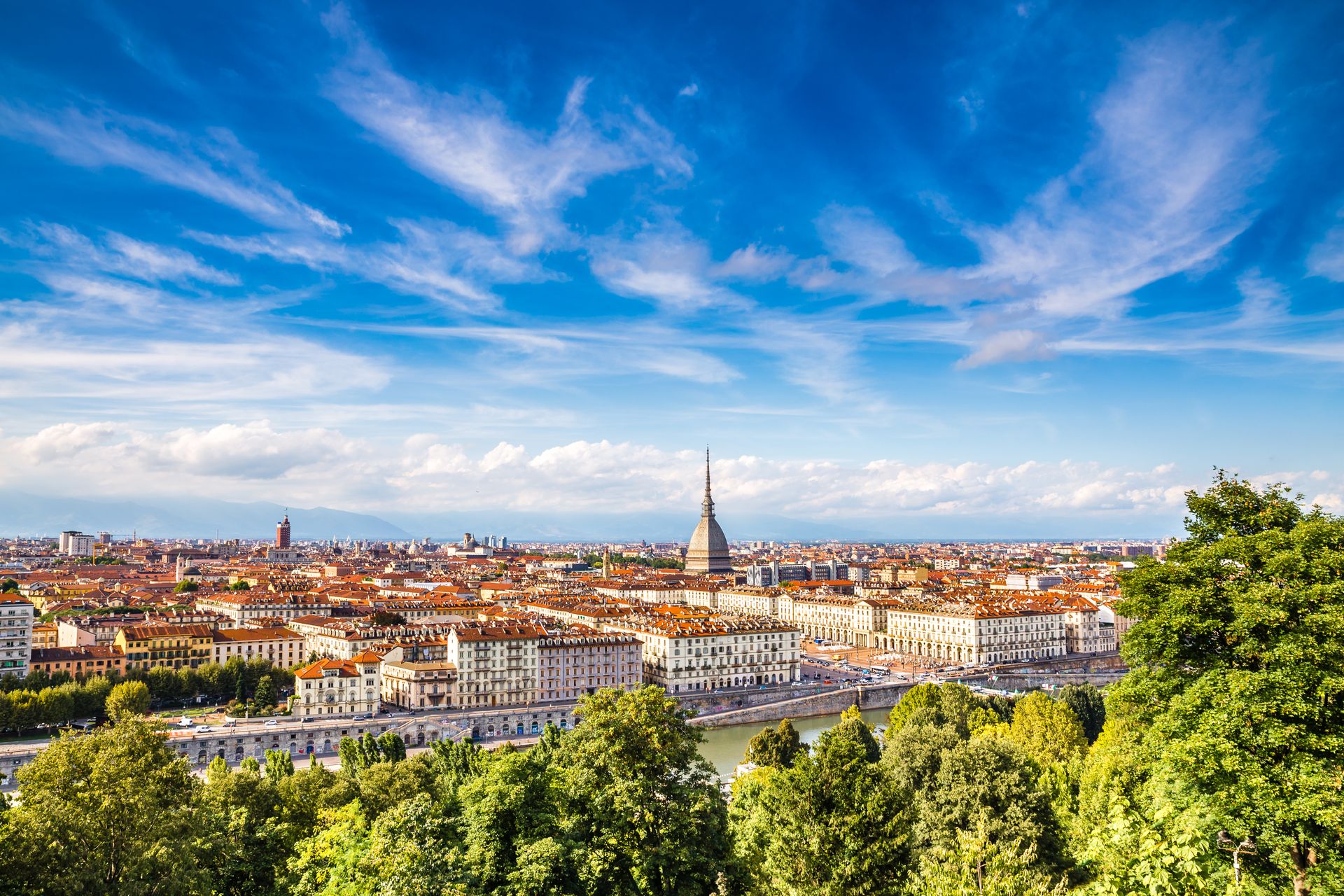 Vue panoramique sur Turin