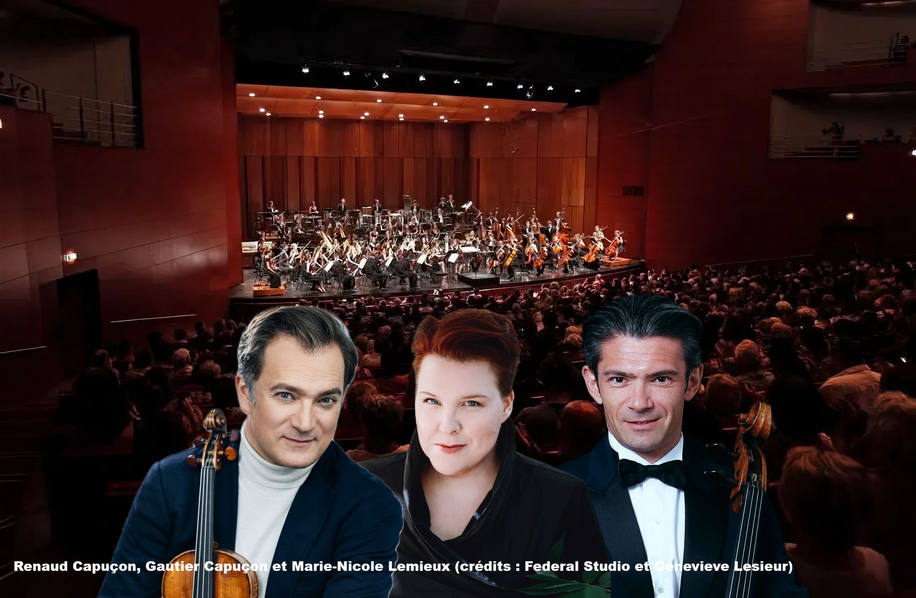 Renaud Capuçon, Marie-Nicole Lemieux et Gautier Capuçon