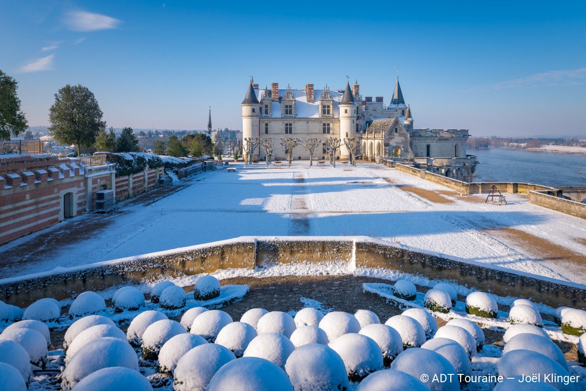 Le château royal d'Amboise en hiver -