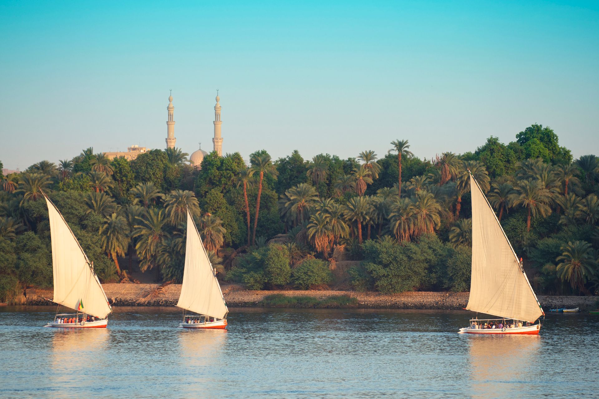 Des felouques sur le Nil, Assouan - Égypte ©iStock