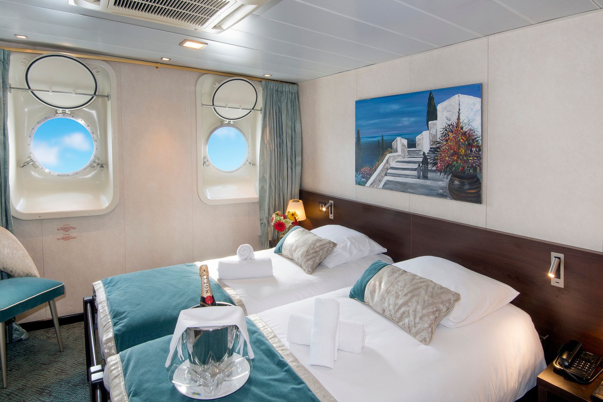 Cabine double, pont principal du MS Belle de l'Adriatique ©CroisiEurope 