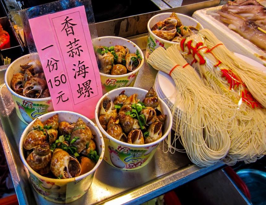 Street food au marché nocturne de Shilin,Taipei - Taïwan