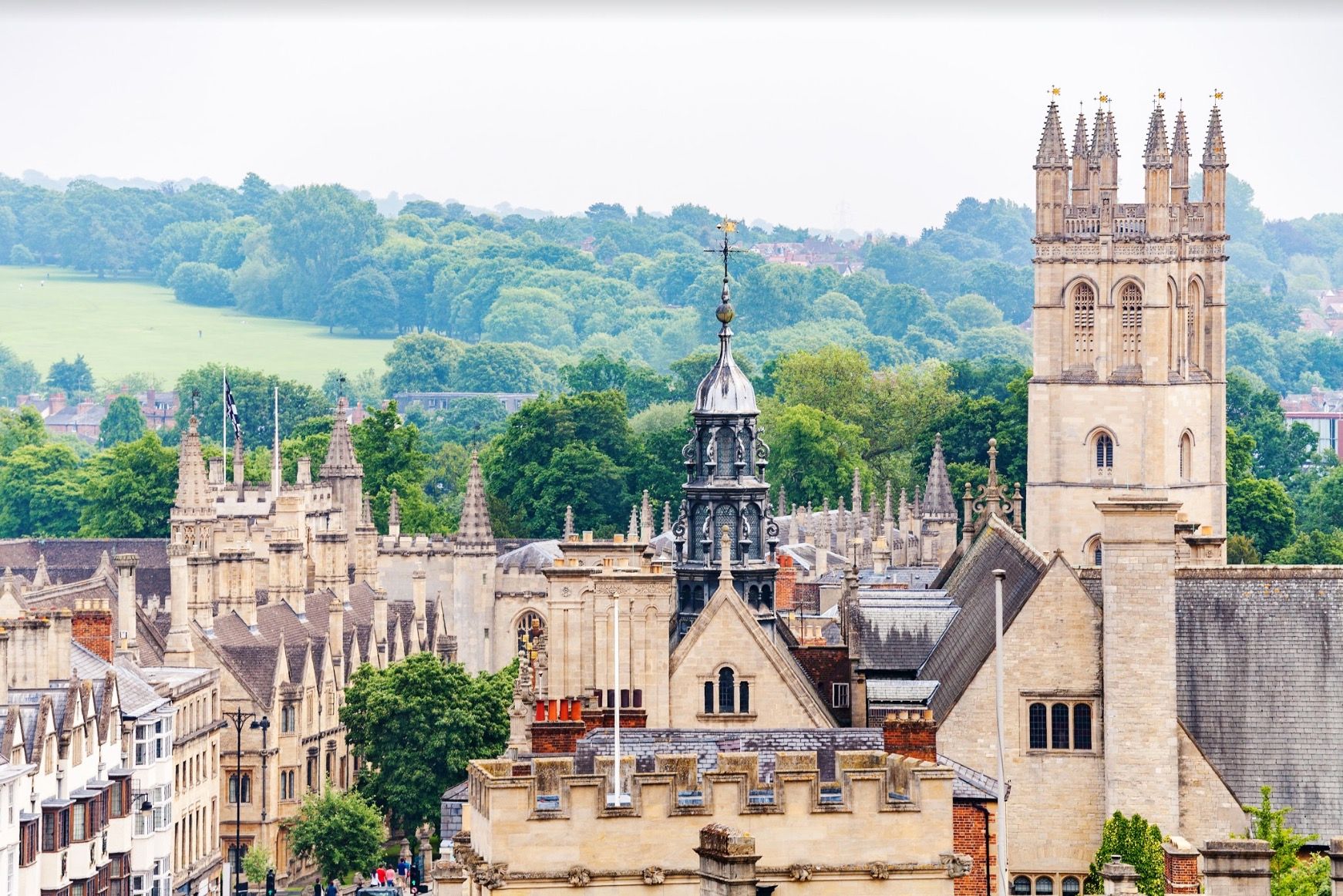 Vue d'Oxford, « cité aux clochers rêveurs »