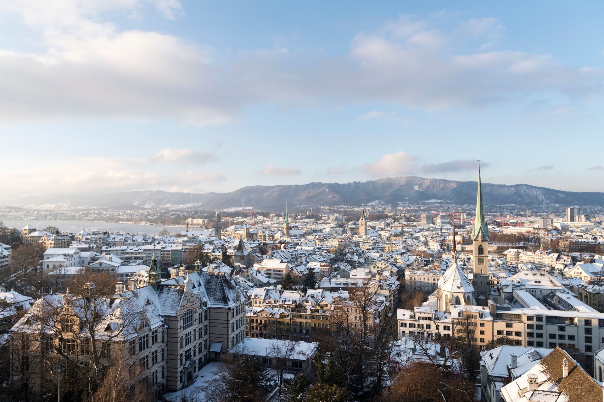 Panorama de Zurich en hiver - Suisse © Zurich Tourism