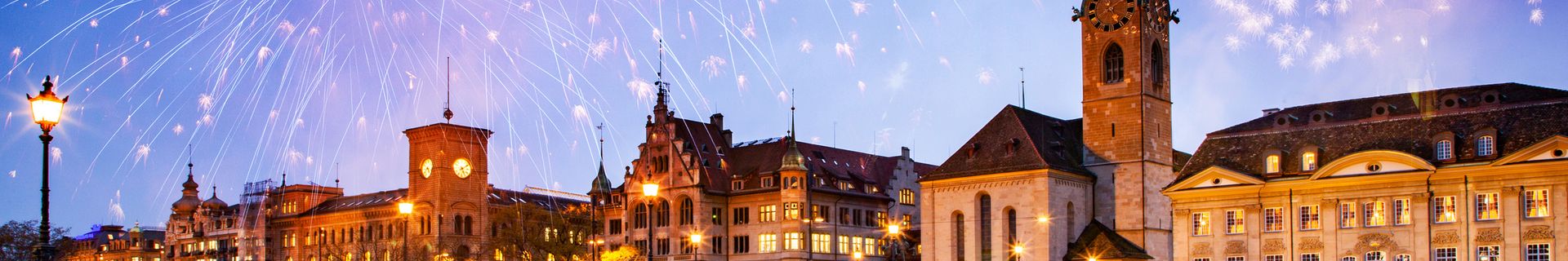 Feux d'artifice du Nouvel an à Zurich