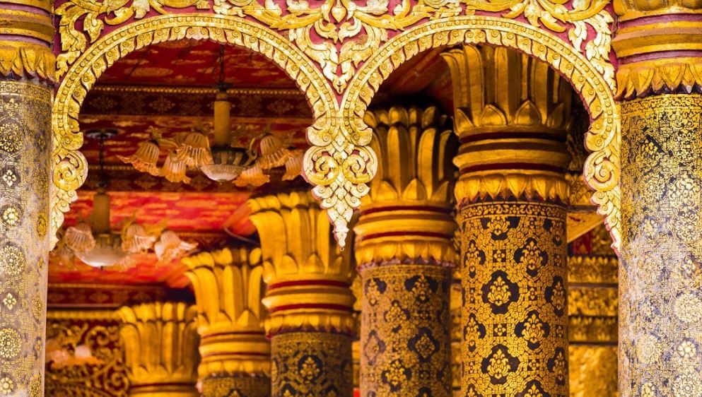 Détail temple, Luang Prabang - Laos