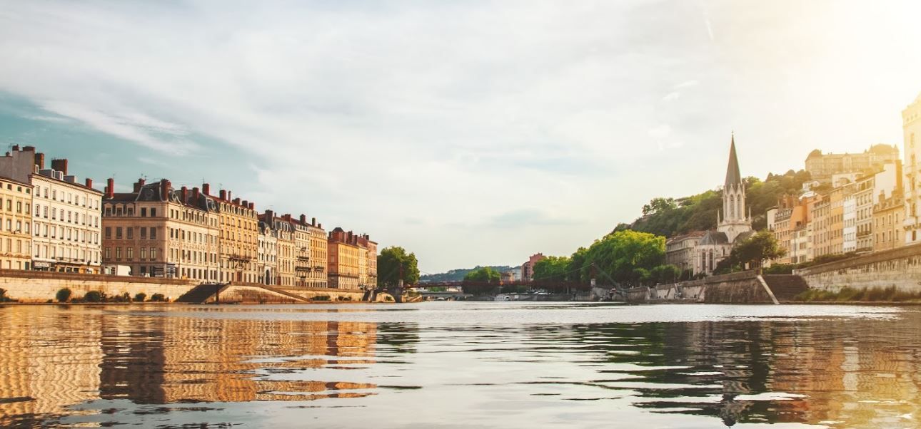 Coucher de soleil sur Lyon - France