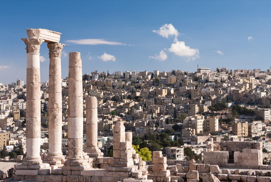 Temple d'Hercule sur la citadelle d'Amman - Jordanie
