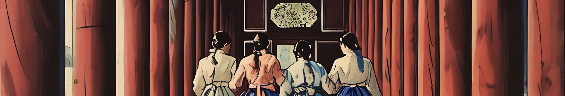 Coréennes en hanbok