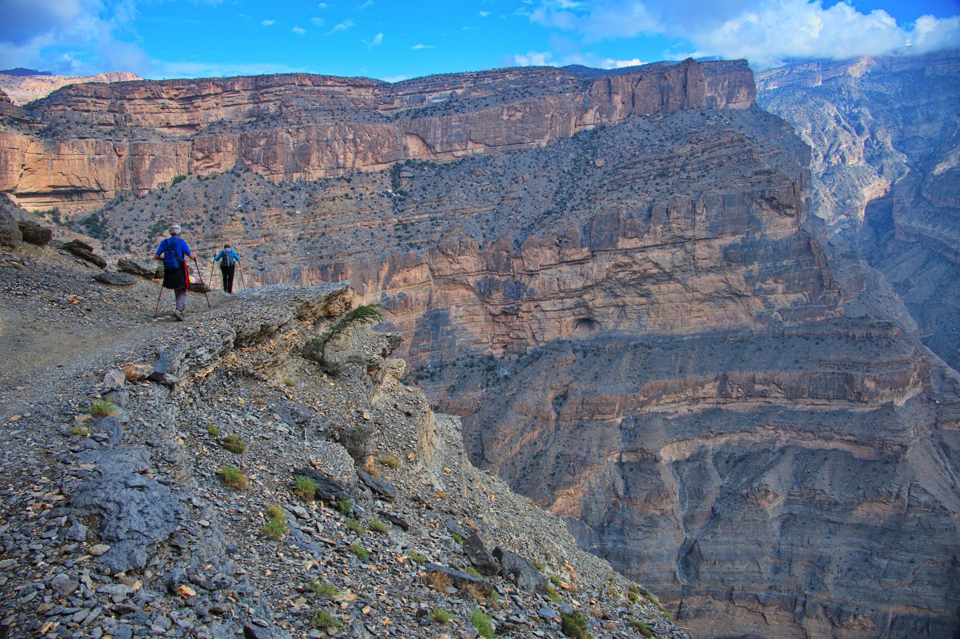 Randonnée dans le Grand Canyon à Jabal Shams - Oman