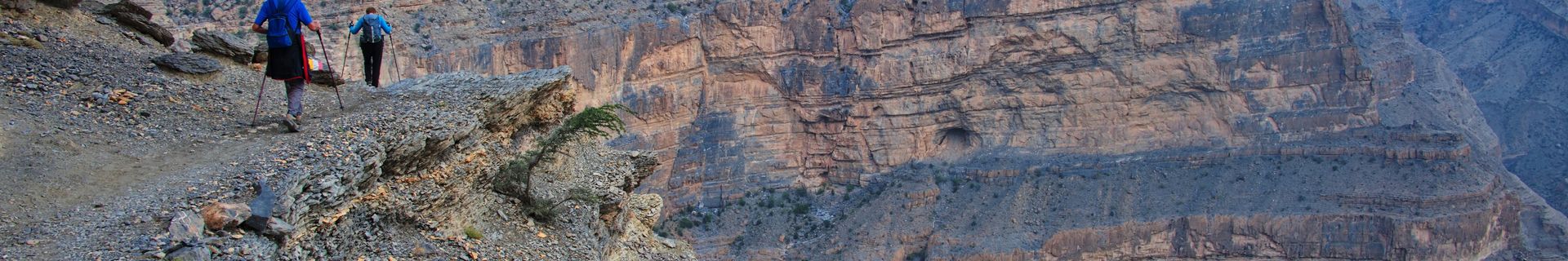 Randonnée dans le Grand Canyon à Jabal Shams - Oman