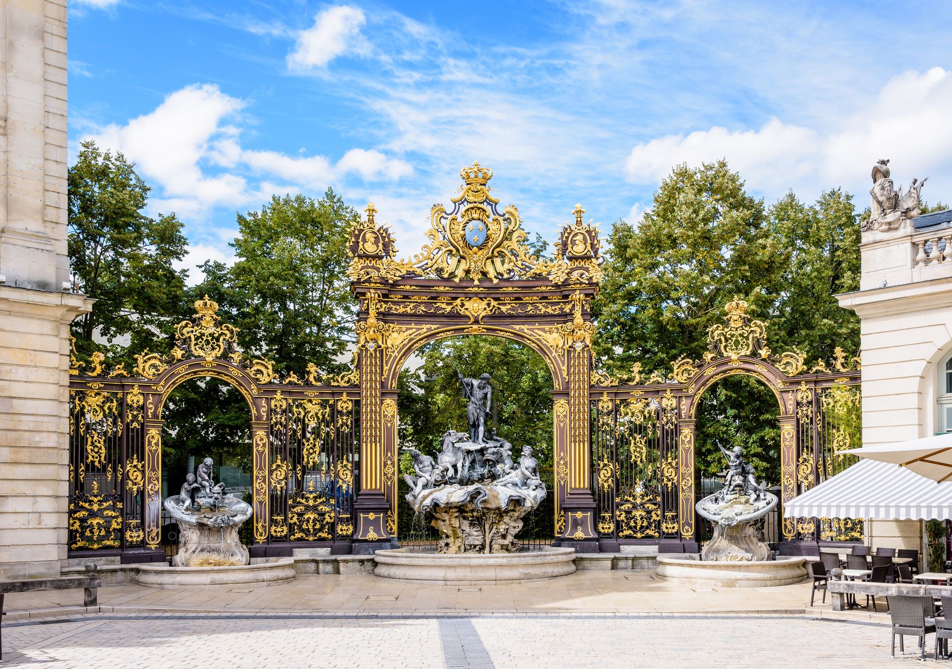 Fontaine de Neptune sur la place Stanislas, Nancy, France