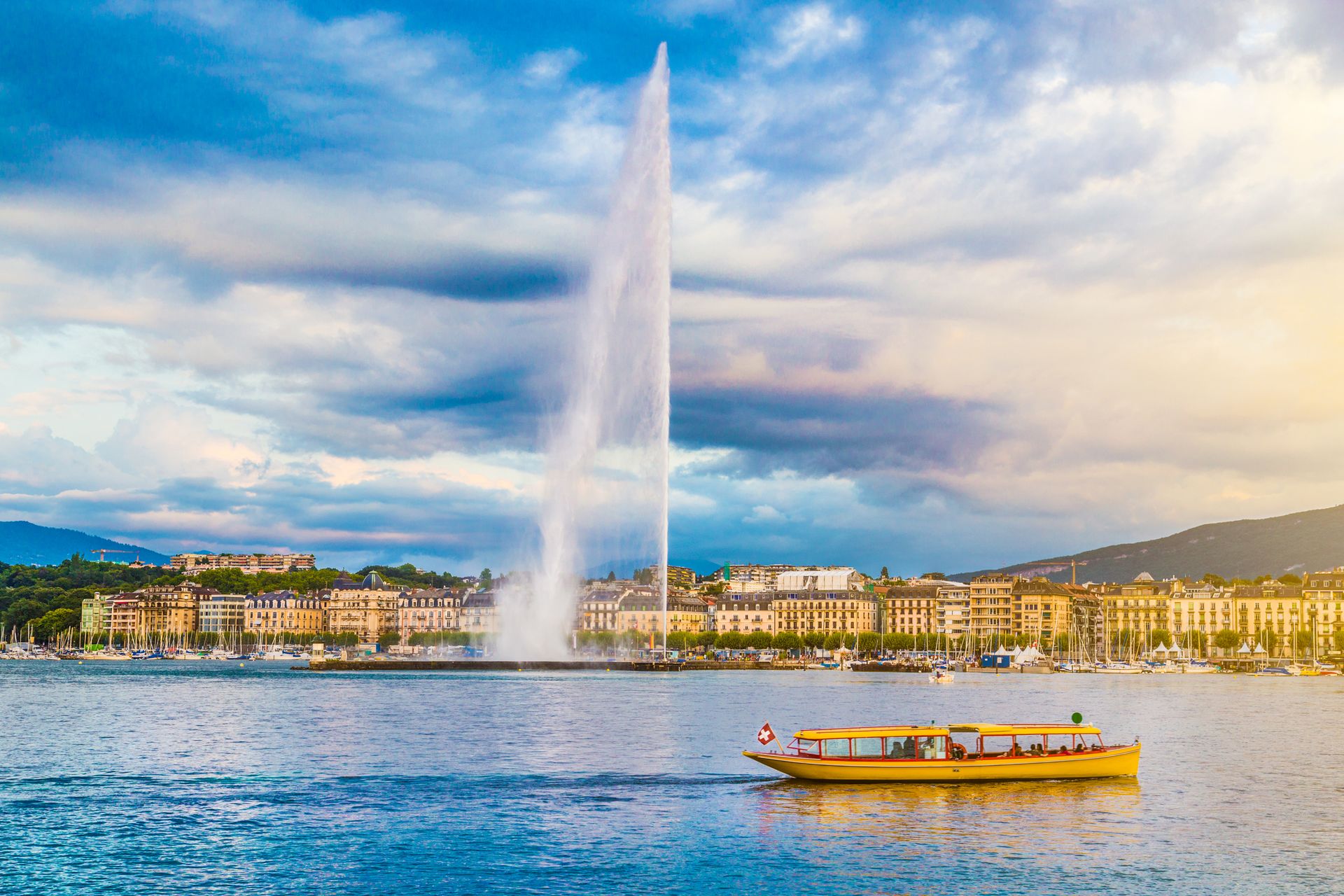 Fontaine d'eau, Genève, Suisse