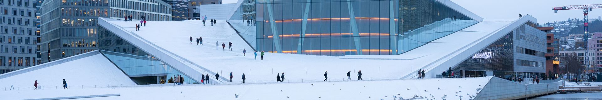 Opéra d'Oslo en hiver