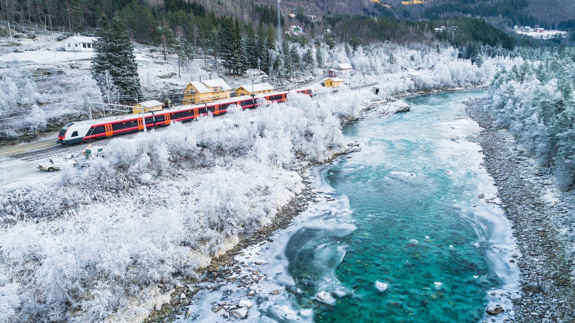 Train panoramique Oslo Bergen en hiver