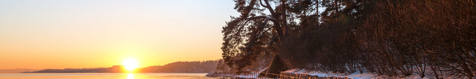 Vue sur le fjord d'Oslo en hiver