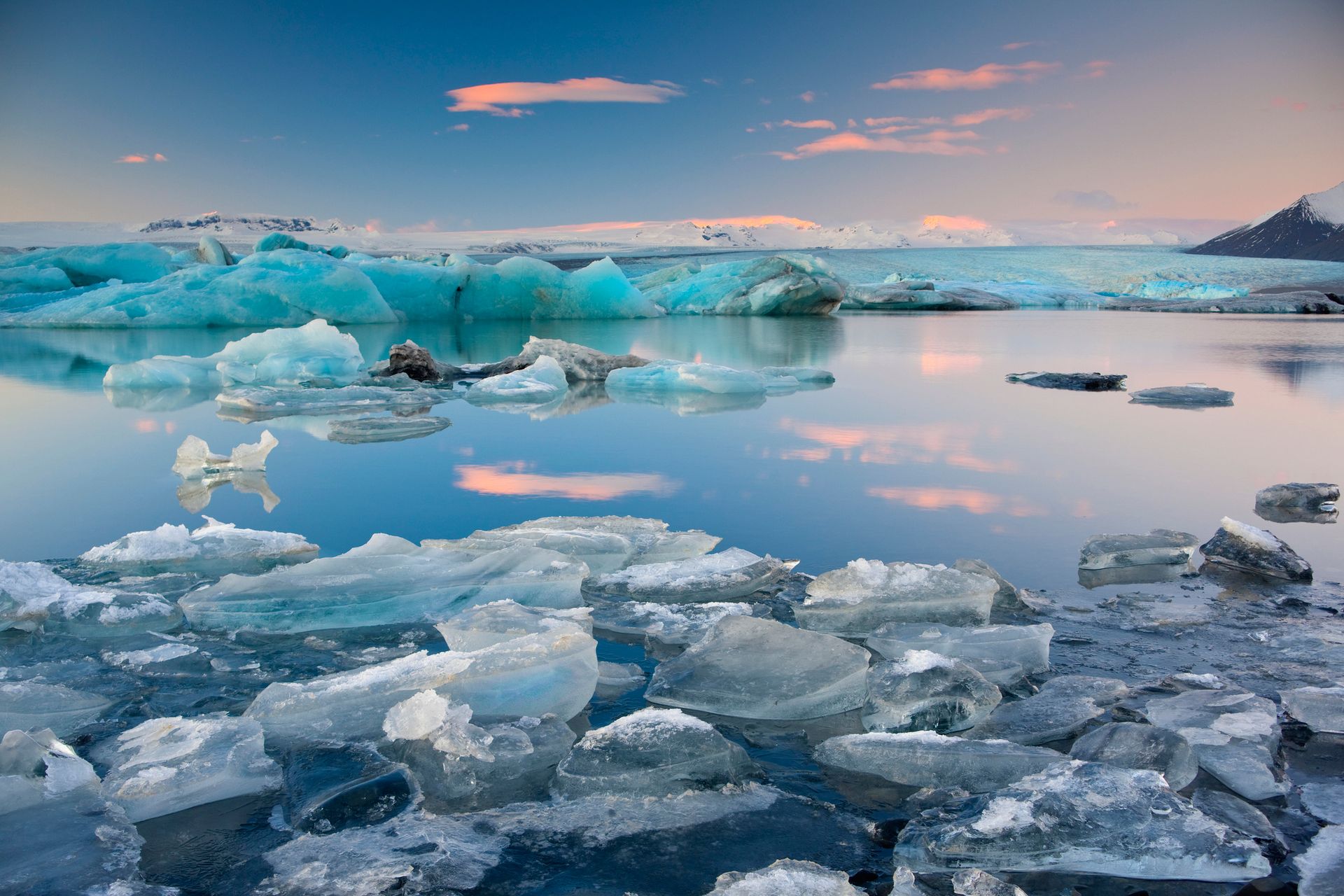 Jökulsárlón, glacier lagoon, Islande