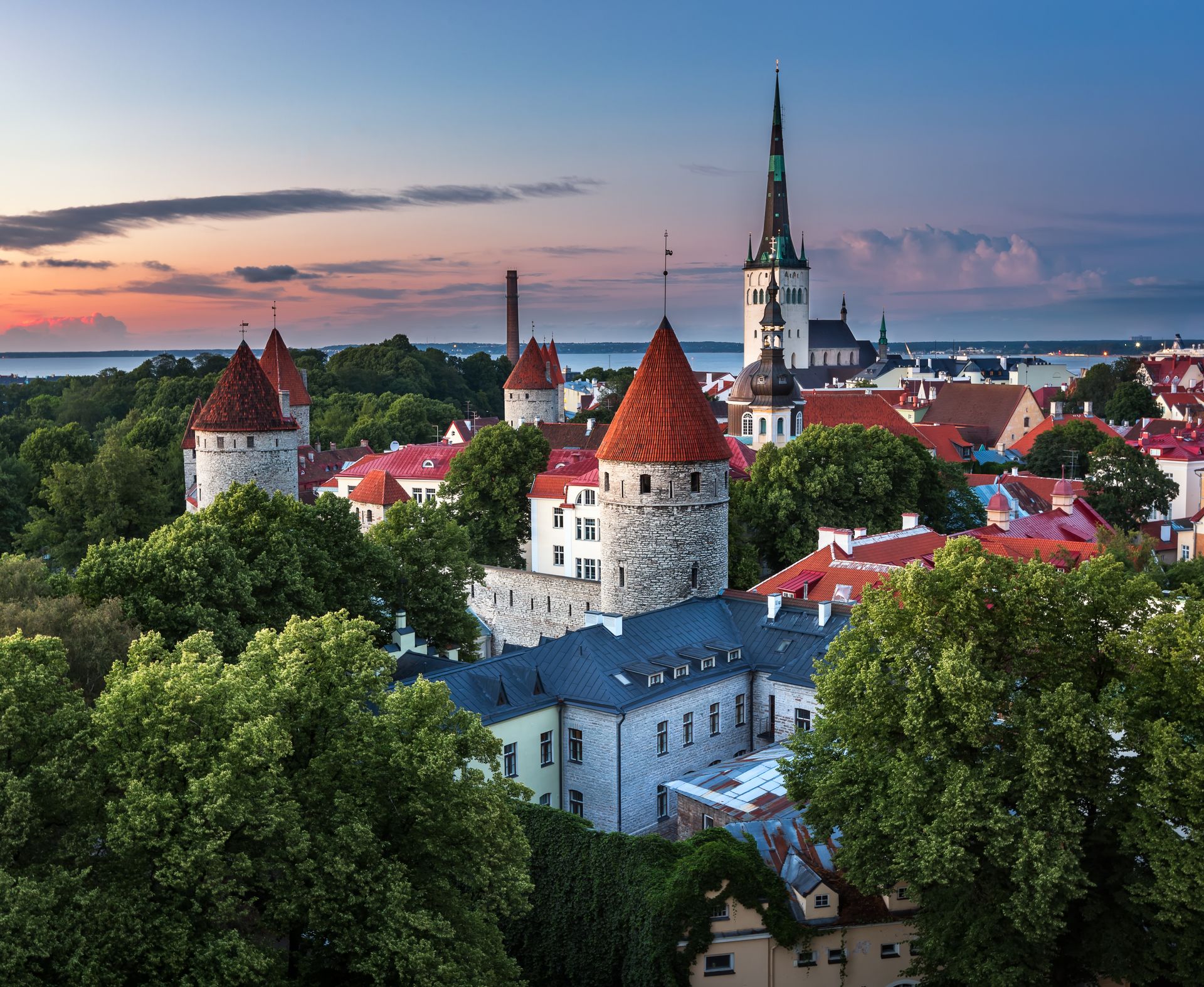 Vue aérienne de Tallinn, Estonie