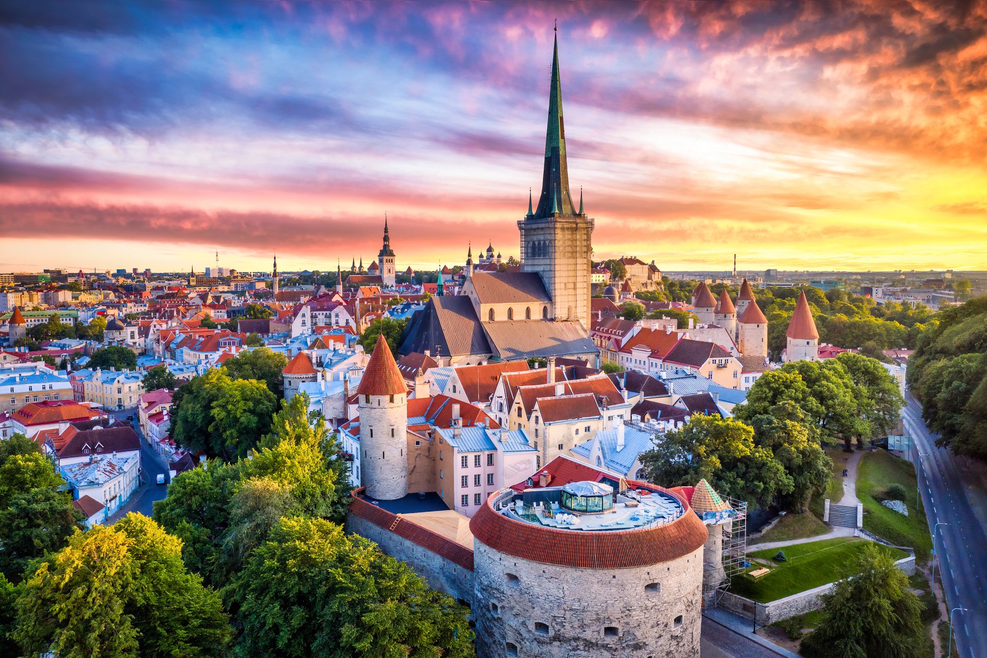 Vue aérienne de Tallinn