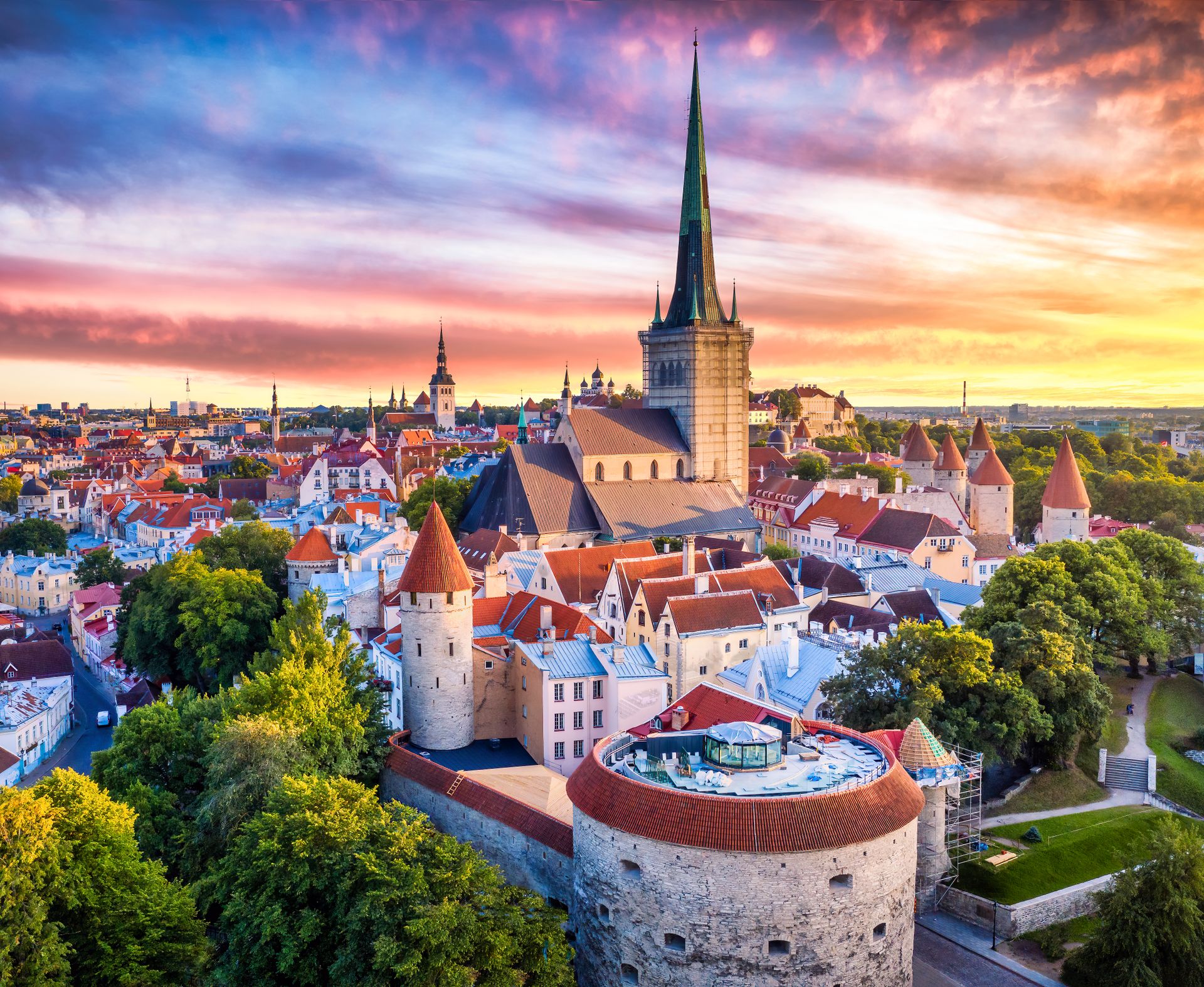 Vue aérienne de Tallinn