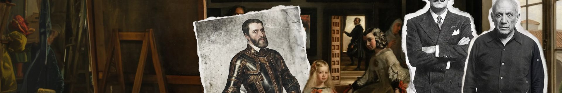 Tableau "Las Meninas" de Diego Vélasquez revisité avec Charles V, Salvador Dalí et Pablo Picasso - Madrid, Espagne